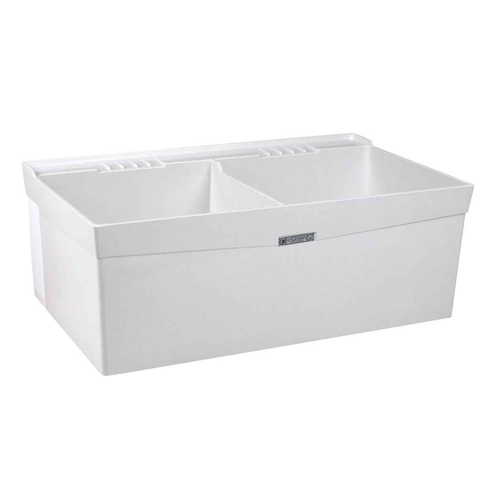 Mustee 26W UTILATWIN DOUBLE TUB WALL