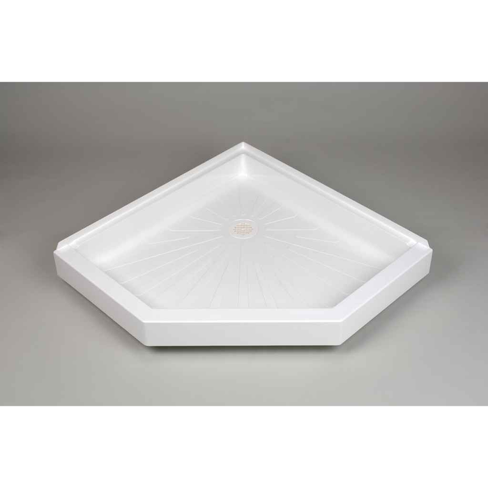 Mustee 3838CM DURABASE NEO-ANGLE SHOWER FLOOR 38X38 WHITE