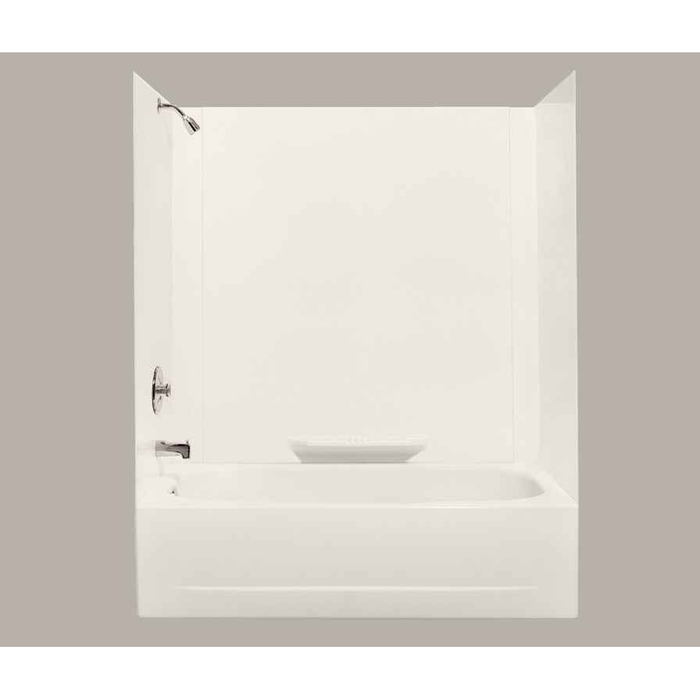 Mustee 350BN DURAWALL BATHTUB WALL BONE FIBERGLASS 3 PC