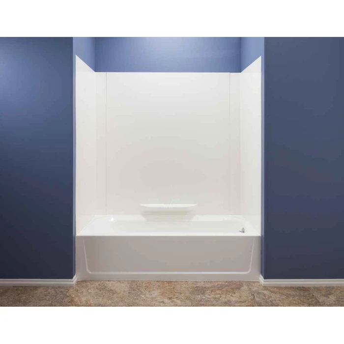 Mustee 350WHT DURAWALL BATHTUB WALL WHITE FIBERGLASS 3 PC