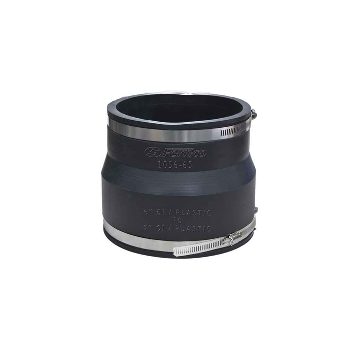 Fernco 1056-65 1056-65 6-in.x5-in. Flexible PVC Compression Coupling
