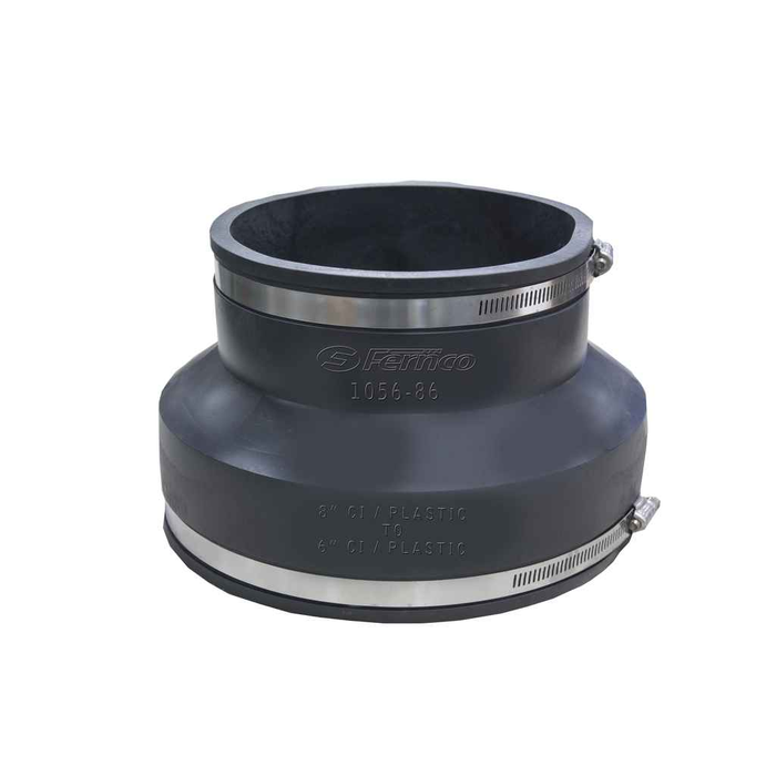 Fernco 1056-86 1056-86 8-in.x6-in. Flexible PVC Compression Coupling