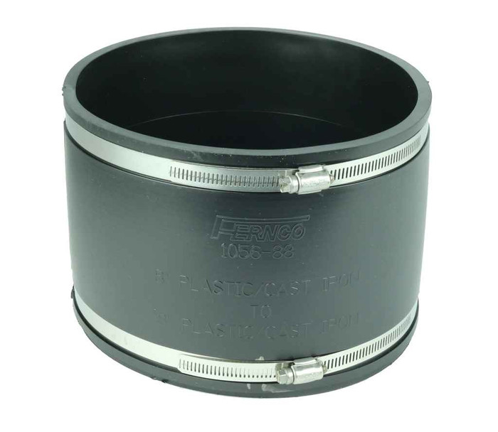 Fernco 1056-88 1056-88 8-in.x8-in. Flexible PVC Compression Coupling