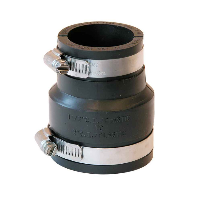 Fernco 1056-215 1056-215 2 in. x 1-1/2 in. Flexible PVC Clamp Reducer Coupling
