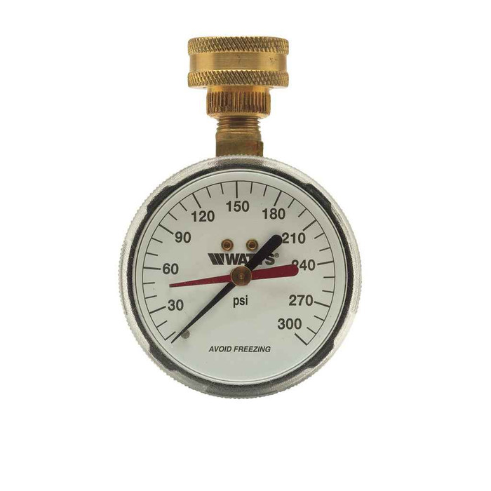 Watts 276H300 2 1/2 In Hose Connection Pressure Gauge