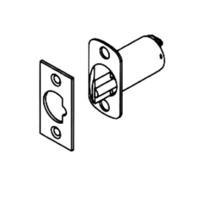 Corbin Russwin 574F55 CK4400 2-3/8 Inch Backset Deadlocking Latch, Square corner