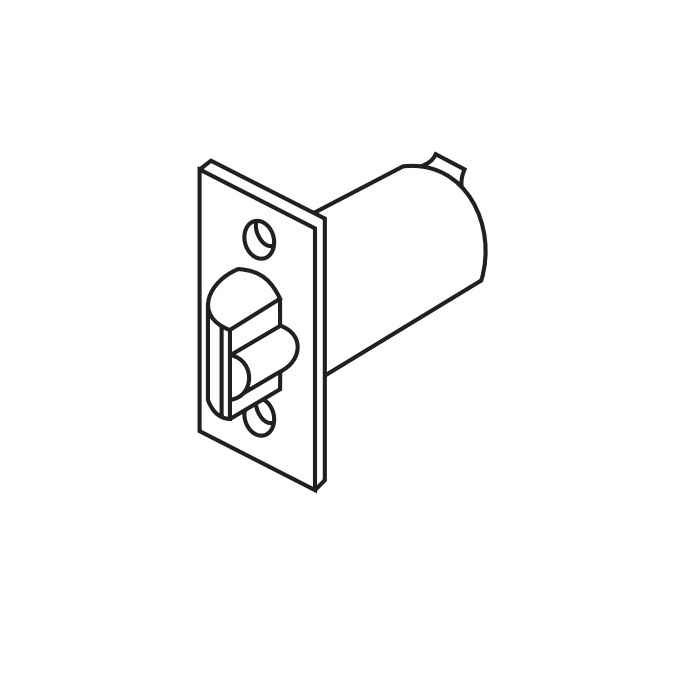 Corbin Russwin 600F10 - CL3500/CL3800 2-3/4 Inch Backset Deadlocking Latch, Square corner, 1-1/8" width
