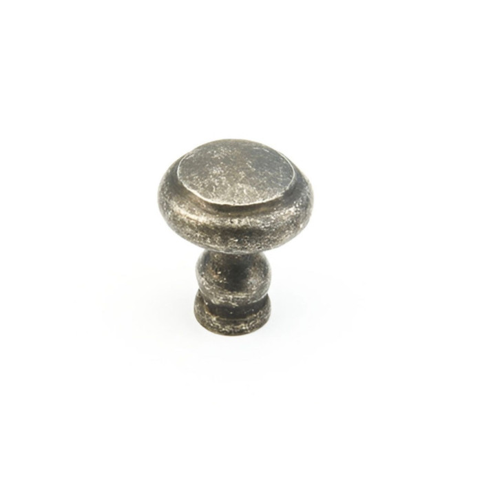 Schaub Artifex Round Cabinet Knob in Britannium, 1-1/2" Diameter