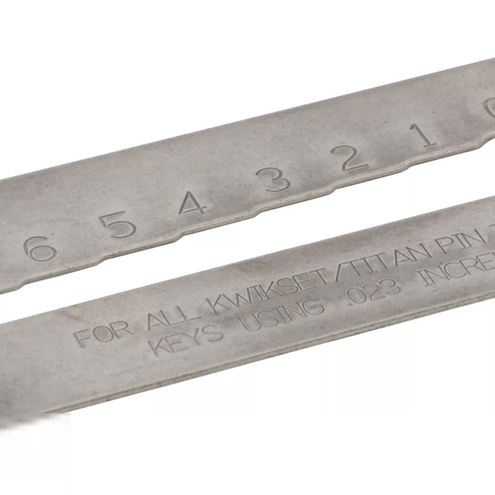 Kwikset 80049 Key Gauge For All Kwikset/Titan Pin Tumbler Keys Using .023 Increments