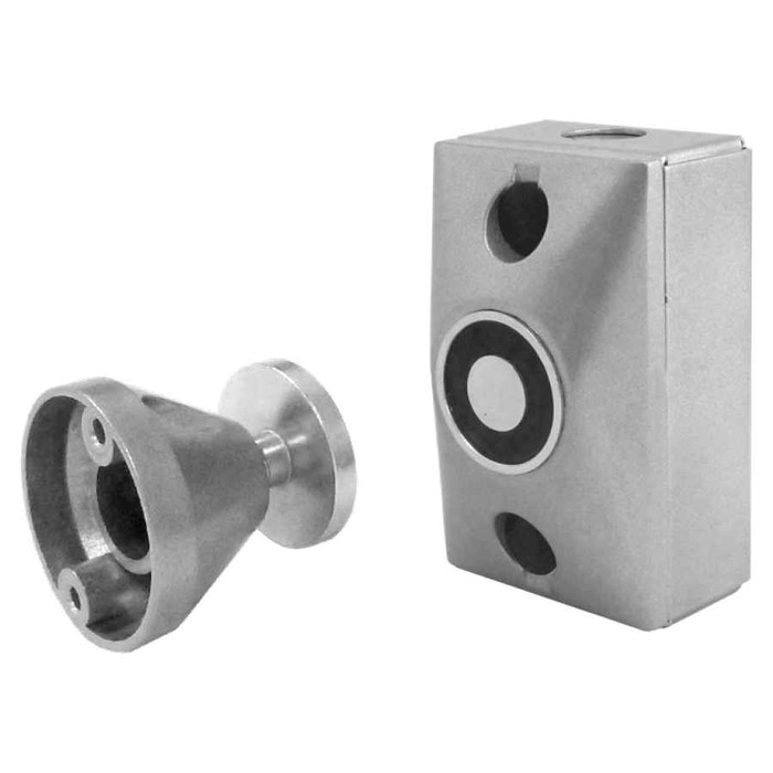 Security Door Controls Electromagnetic Door Holder, Surface Mount, 24VAC/DC or 120VAC, Chrome Powder Coat