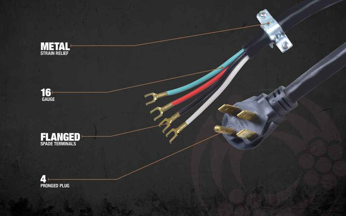 Southwire 90168809 9016SW8809 Range Replacement Cord - 6/2-8/1 50-AmpFlat SRDT 3-Wire 6' with NEMA 10-50 Plug - Gray