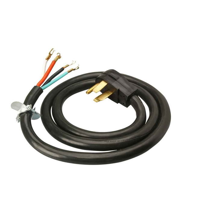 Southwire 90468808 9046SW8808 Range Replacement Cord - 6/2-8/2 50-Amp Round SRDT 4-Wire 6' with NEMA 14-50 Plug - Black