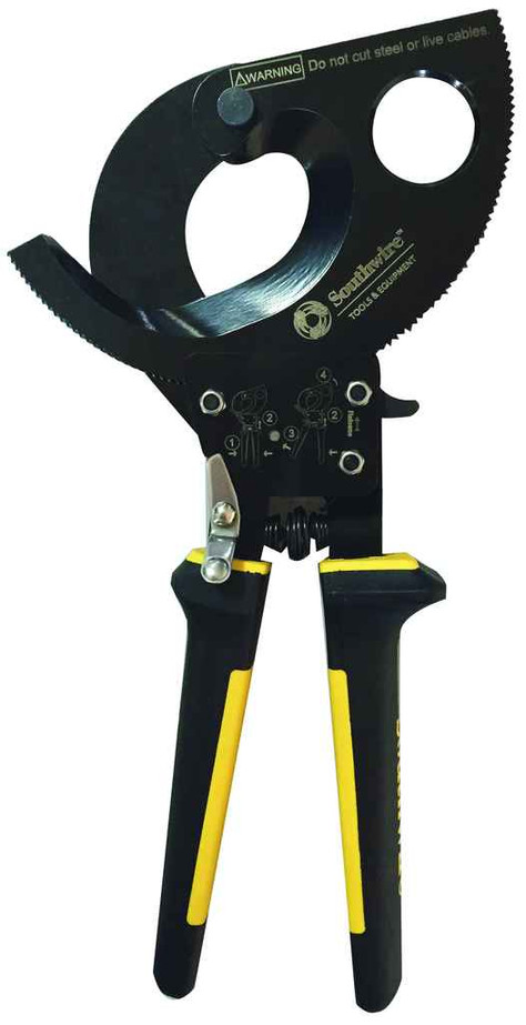 Southwire CCPR400 Ratcheting Cable Cutters 750 CU/1000 AL w/ Comfort Grip Handles