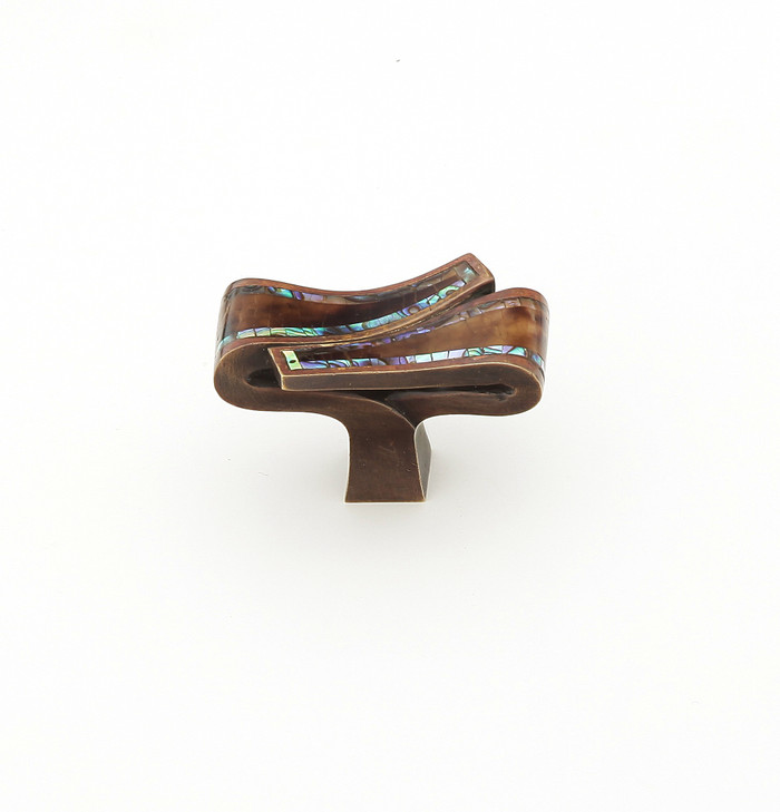 Schaub 661 1-7/8" x 1" Avalon Bay Tiger Penshell Cabinet Knob