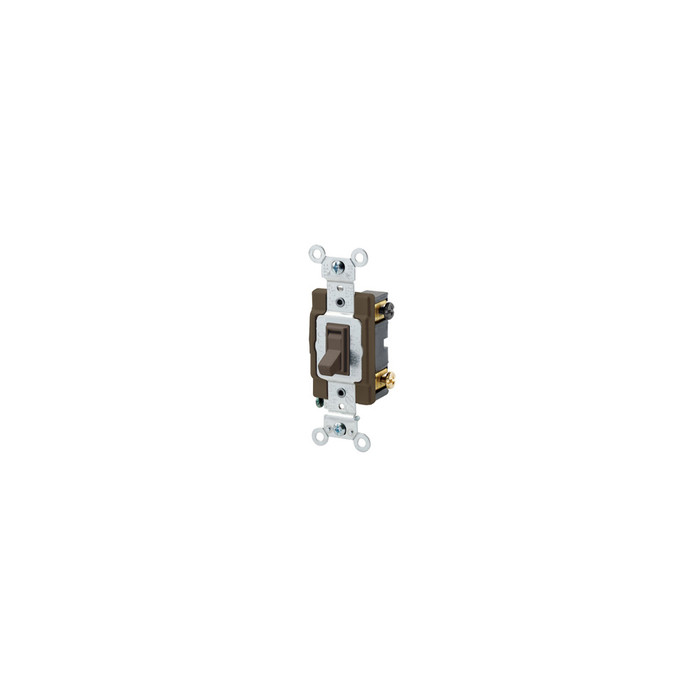 Leviton 54522-2 20 Amp Double-Pole Toggle Switch, Commercial Grade, Brown