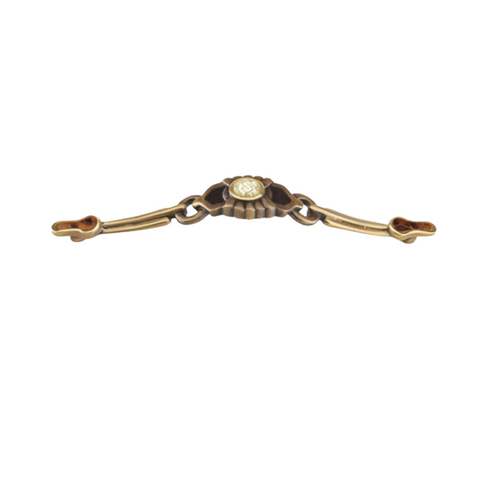 Schaub 958P 6-1/2" Center to Center Floral Heirloom Treasures Cabinet Pull