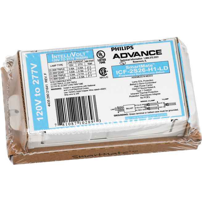 Advance Electronic Ballast Kit for (2) 26W CFL 4-Pin 120-277V Multi-Voltage System