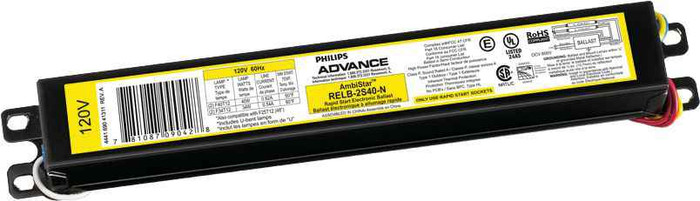 Advance RELB2S40N35I ELE BALLAST (2) F40T12 120V IC PACK