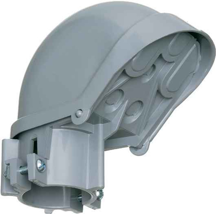 Arlington Industries PVC106 PVC Entrance cap for rigid, IMC, EMT, Rigid PVC. Trade Size 2-1/2". Mast Size 2-1/2". Wire Holes four at .875. Arlington Industries PVC106 PVC Entrance cap for rigid, IMC, EMT, Rigid PVC. Trade Size 2-1/2". Mast Size 2-1/2". Wire Holes four at .875.