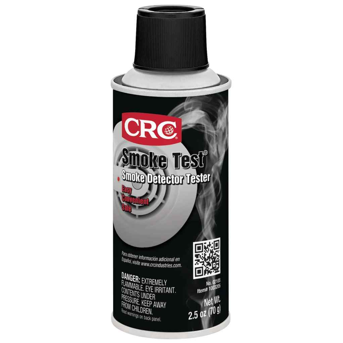 CRC Smoke Detector Tester Aerosol Spray - 6' Reach, UL Listed, Plastic Safe Formula
