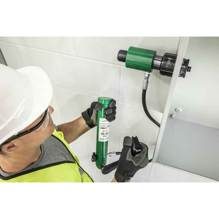 Greenlee 11-Ton Hydraulic Knockout Kit with Hand Pump and Slug-Buster 1/2" - 4" Professional Punching System