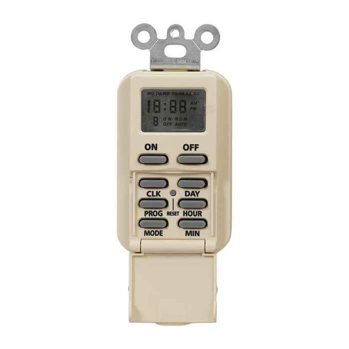 Intermatic EI500C 7-Day Standard Programmable Timer, 125 VAC, 15A, Ivory