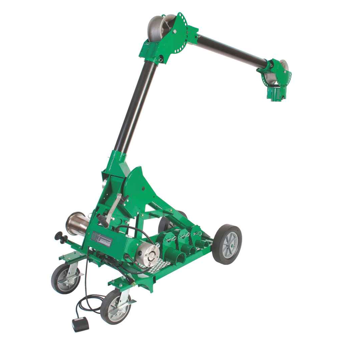 Greenlee UT10 2-Speed Cable Puller Assembly with Mobile Versi Boom - 10,000 LB Capacity