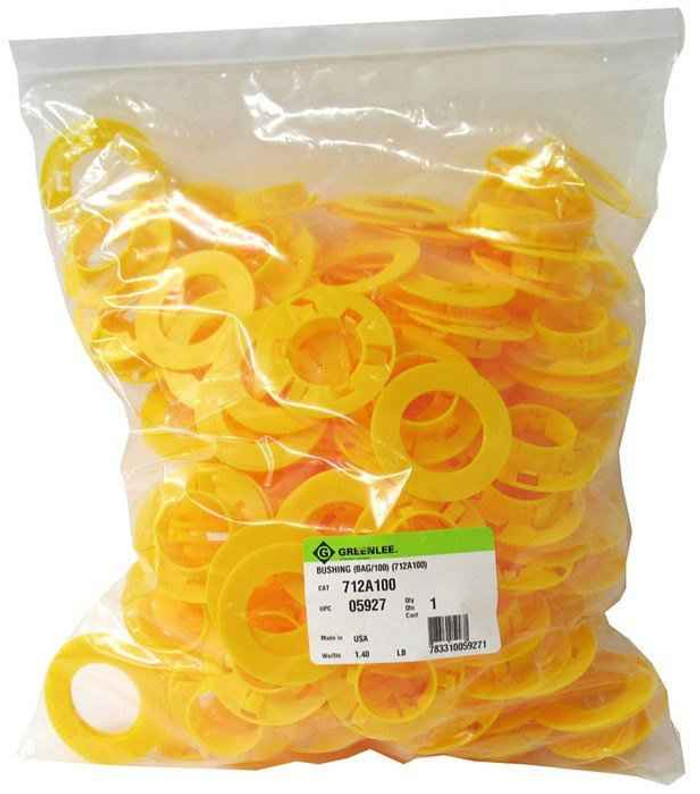Greenlee 712A100 100 Bushings for Pre-Punched Hole or 1-11/32" (34.1 mm) Diameter Hole Punched by 710