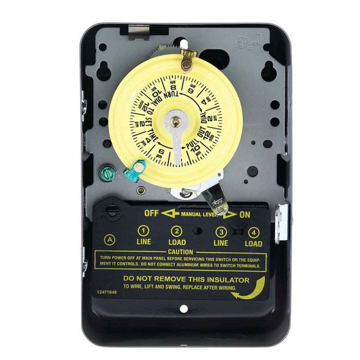Intermatic T104 24-Hour Mechanical Time Switch, 208-277 VAC, 60Hz, DPST, Indoor Metal Enclosure, 1 Hour Interval Intermatic T104 24-Hour Mechanical Time Switch, 208-277 VAC, 60Hz, DPST, Indoor Metal Enclosure, 1 Hour Interval