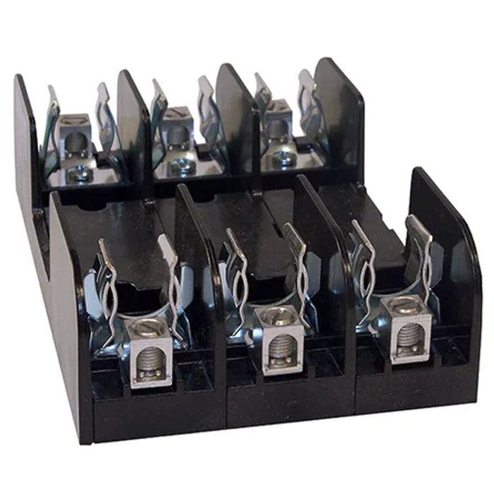 Mersen Class R Fuse Block 600VAC/600VDC 60A 3-Pole with Reinforced Clip-In Design