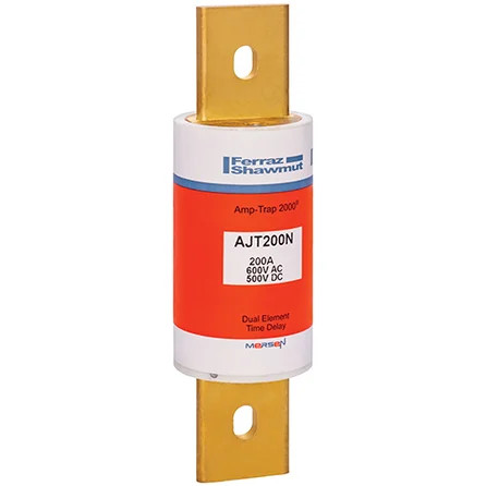 Mersen AJT200N Fuse AJT - Class J - Time-delay 600VAC 500VDC 200A Blade Amp-Trap 2000