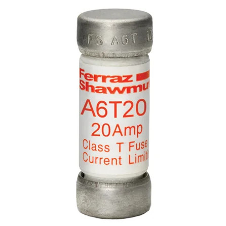 Mersen Class T Fast-Acting Fuse 20A 600VAC/300VDC Ferrule Terminal