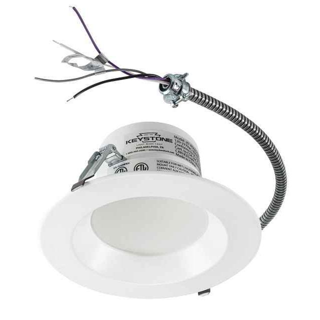 Keystone 6-Inch LED Recessed Downlight with Selectable CCT and 0-10V Dimming