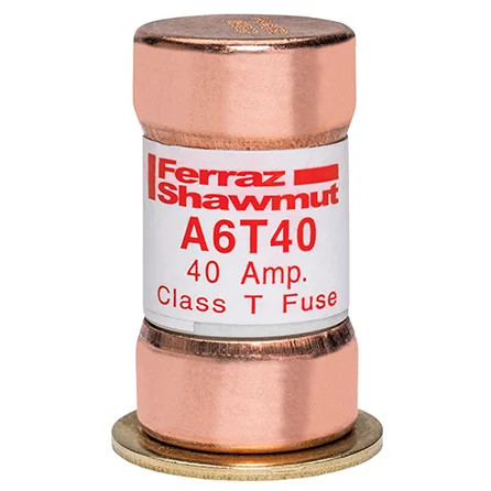 Mersen Class T Fast-Acting Fuse 40A 600VAC/300VDC Ferrule Terminal Amp-Trap