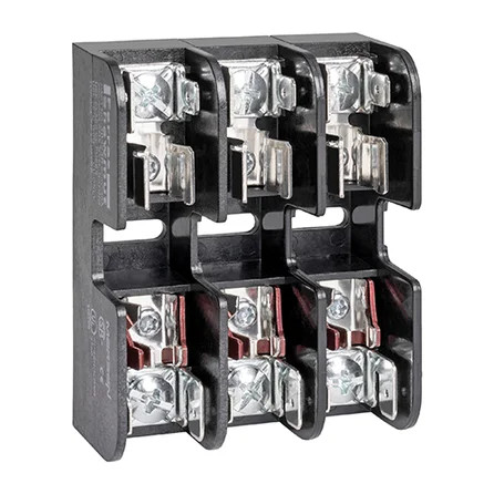 Mersen Class CC Fuse Block 600VAC/600VDC 30A 3-Pole with Reinforced Clip Pressure Plate System