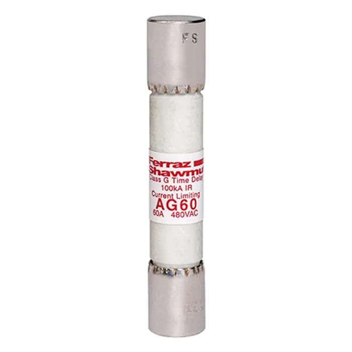 Mersen Class G Time Delay Fuse 480VAC 60A Ferrule Terminal Amp-Trap