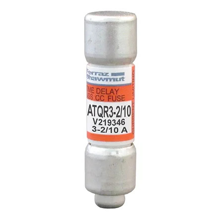 Mersen ATQR Class CC Time-Delay Fuse 3.2A 600VAC/300VDC Ferrule Terminal Amp-Trap 2000 Series