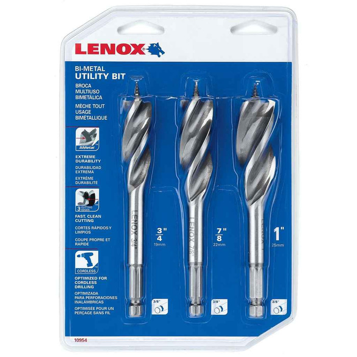 Lenox 10954300S LENOX 10954-300S General Bi-Metal Utility Bit Kit, 3-Piece