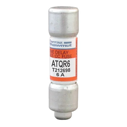 Mersen ATQR6 Fuse ATQR - Class CC - Time-Delay 600VAC 300VDC 6A Ferrule Amp-Trap 2000