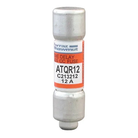 Mersen ATQR12 Fuse ATQR - Class CC - Time-Delay 600VAC 300VDC 12A Ferrule Amp-Trap 2000