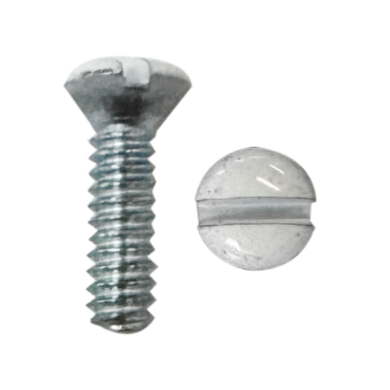 Minerallac 6-32 x 1/2" Wall Plate Screws with Oval Head - White Painted Finish Steel Construction, 100 Pack