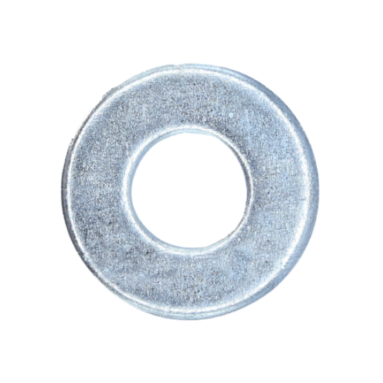 Minerallac #6 Flat Cut Washers - Zinc Plated Steel with 0.39" Outside Diameter, 100 Pack