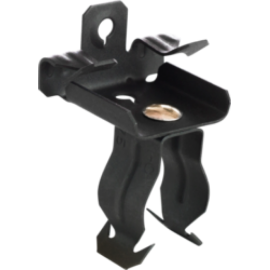 Minerallac Hammer-On Beam Clamp and Push-In Conduit Clip Assembly 1/8-1/4" Flange with 360� Pivot Spring Steel Construction