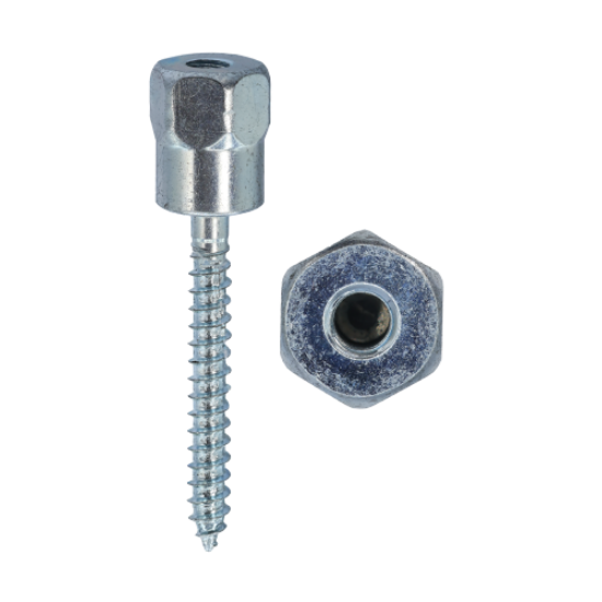Minerallac 1/4-20 Vertical Rod Hanger for Wood Structures - Carbon Steel with Zinc Plated Finish, 100 Pack