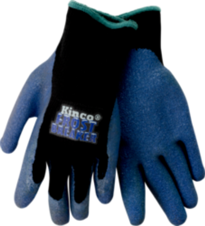Minerallac Frostbreaker Thermal Latex Gripping Gloves Medium Black with Blue Latex Palm Minerallac Frostbreaker Thermal Latex Gripping Gloves Medium Black with Blue Latex Palm
