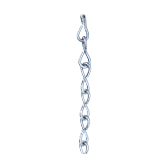 Minerallac #12 Jack Chain 100ft Reel Zinc Plated Steel Construction