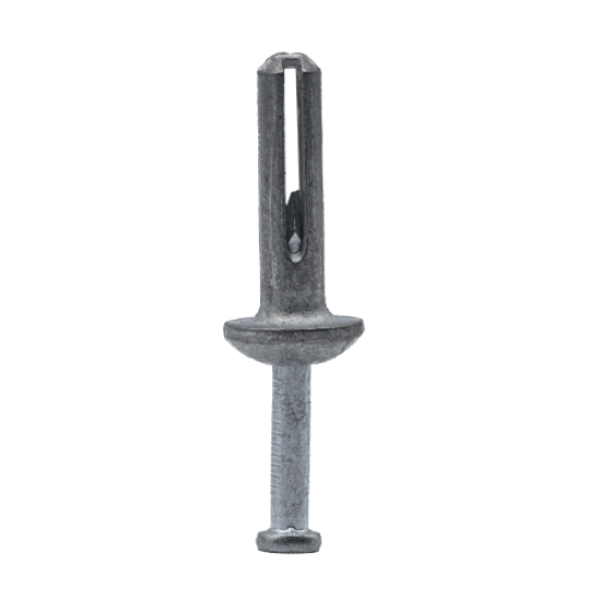 Minerallac 1/4" x 1" Zinc Alloy Hammer Drive Anchors with Mushroom Head - Light Duty Masonry Installation, 100 Pack