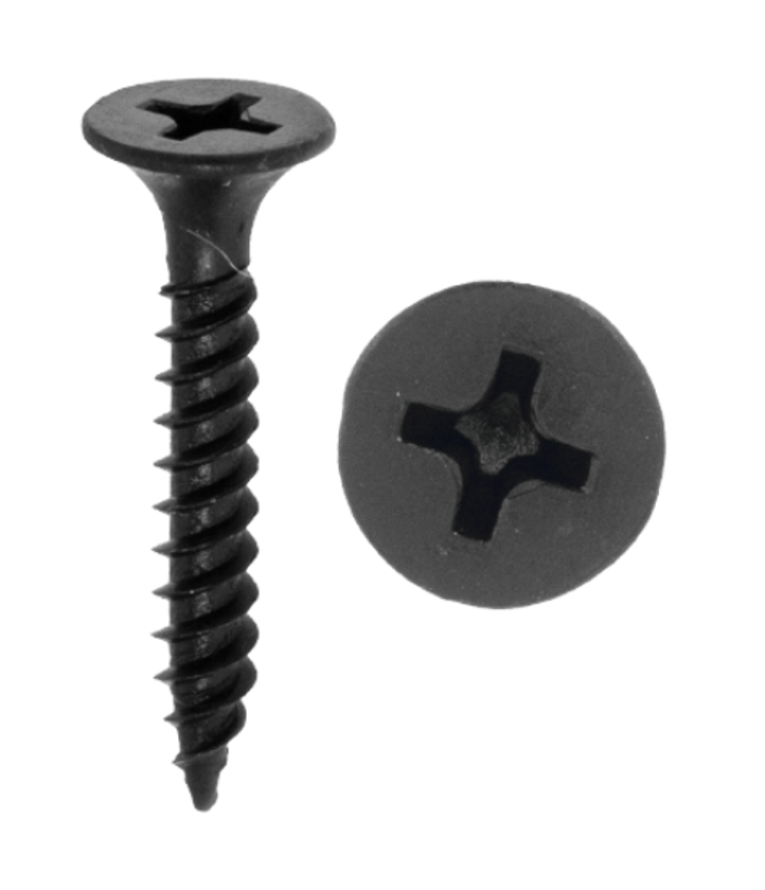 Minerallac #6 x 1-5/8" Fine Thread Drywall Screws with Bugle Head and Black Phosphate Finish