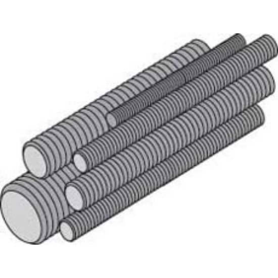 Minerallac 1/4"-20 x 6' Threaded Rod with Zinc Plated Finish, 100 Pack