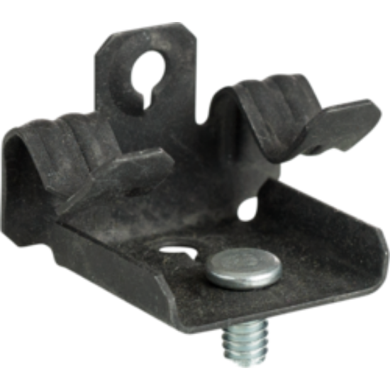 Minerallac BC18ST Hammer On Beam Clamp with 1/4"-20 x 3/8" Stud, Fits 1/8-1/4" Flange, 1/4"-20 Thread Impression on Bottom and Back of Clamp, Spring Steel